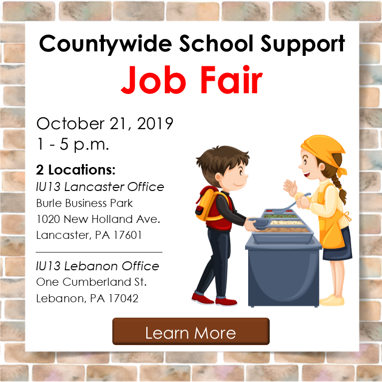 Countywide School Support Job Fair graphic for social media