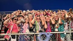 crowed cheering