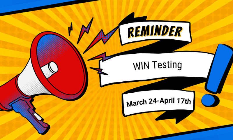 WIN Career Readiness Testing is coming up! Featured Photo