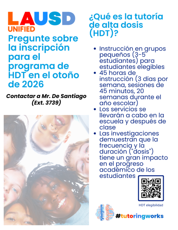 HD tutoring Flyer - Spanish