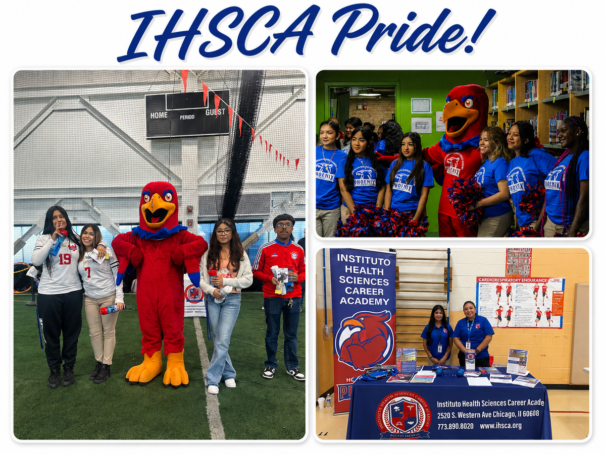 Students demonstrating IHSCA pride