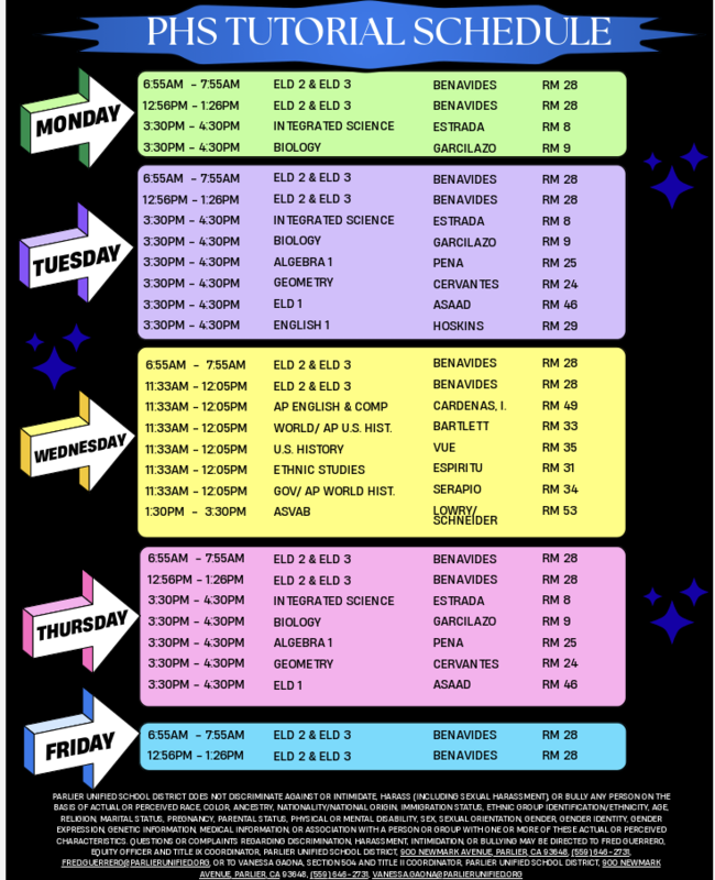 Fall Tutoring Schedule Featured Photo