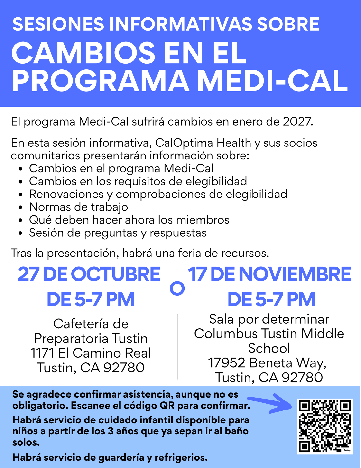 Medical Program Changes in Spanish