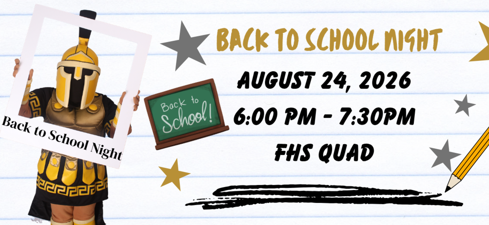 Back to school night banner