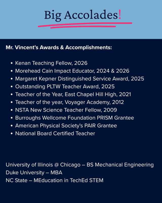 Mr. Vincent's accolades page.