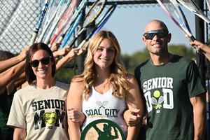 Tennis players honored on Senior Night