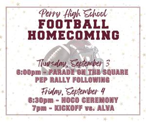 Perry High School Football Homecoming