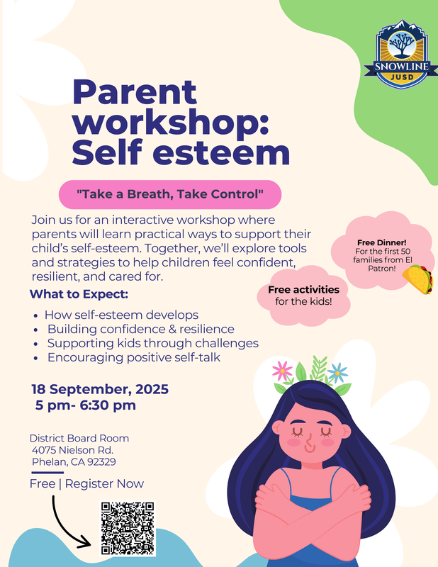 September Parent Workshop: Self-Esteem