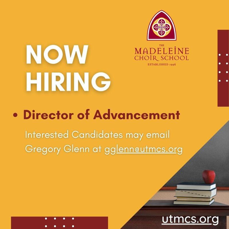 Now Hiring Director of Advancement
