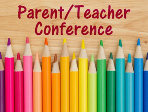 Parent Teacher Conferences with colorful pencils