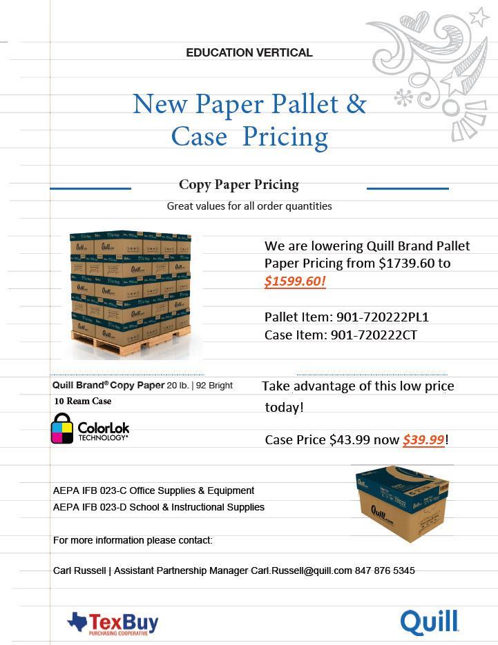 Quill Corporation Vendors List TexBuy