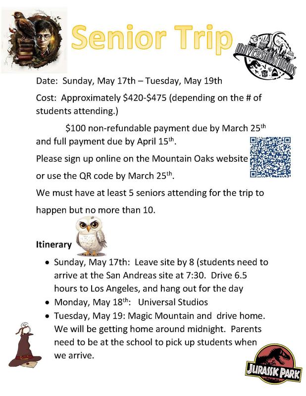 Senior Trip Flyer