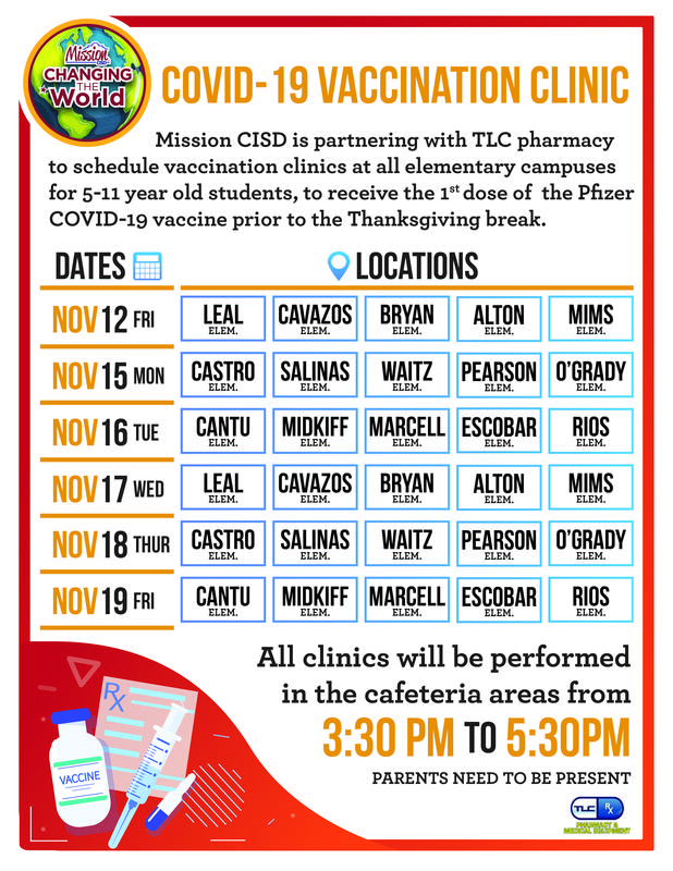 COVID Vaccine Clinic at Leal Elementary Leal Elementary School