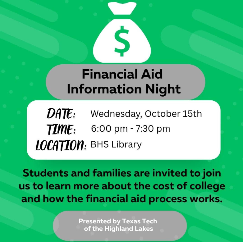 Financial Aid Information Night, October 15