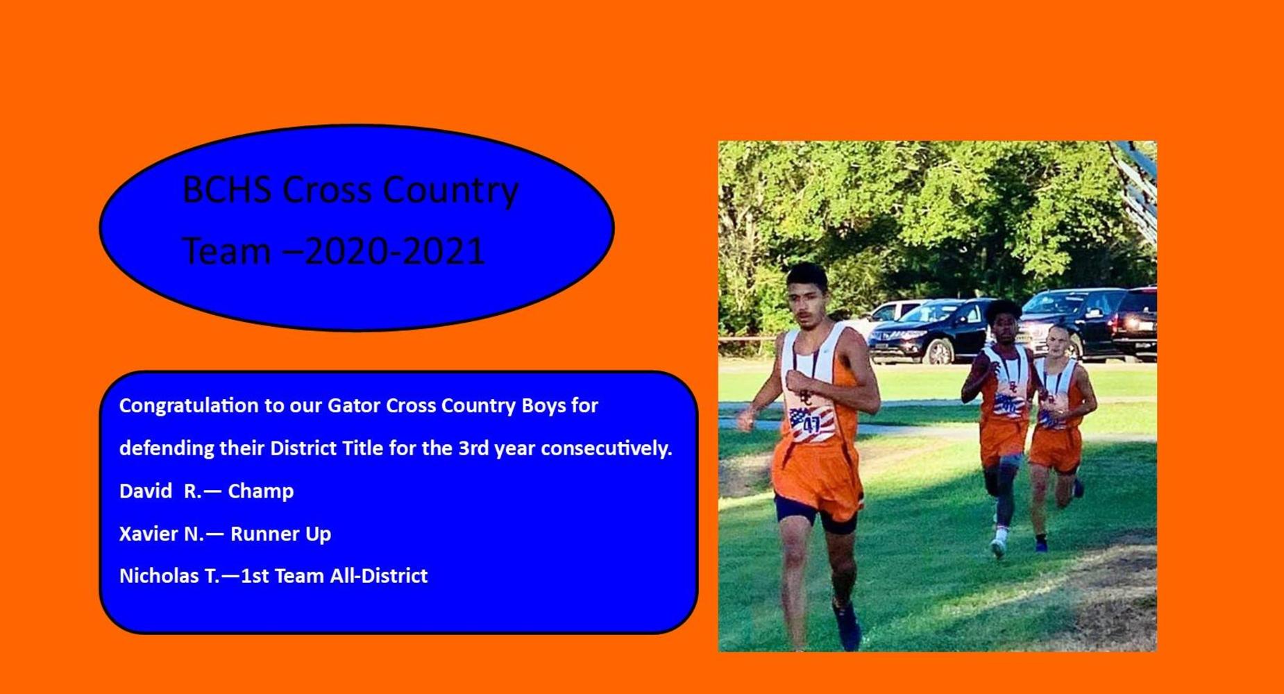 BCHS - Cross Country Track Meet Winner - District Title