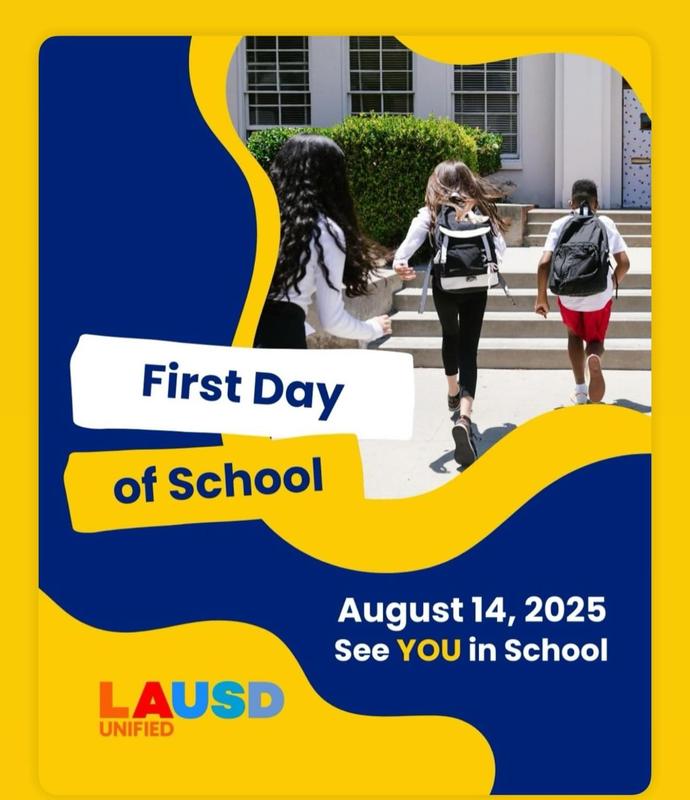 First Day of school is August 14