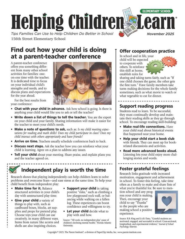 November Parent Newsletter