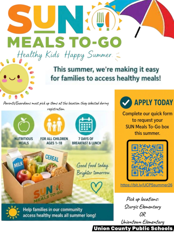 Graphic on UCPS Summer Meal Program