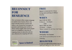Reconnect for Resilience