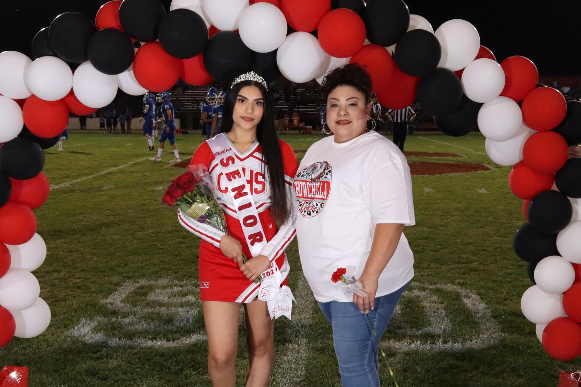 seniors and their escorts celebrating senior night