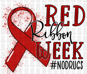 flyer with a red ribbon