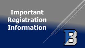 Image of text that says Important Registration Information