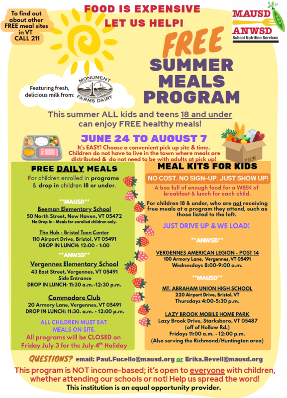 Summer Meals flyer