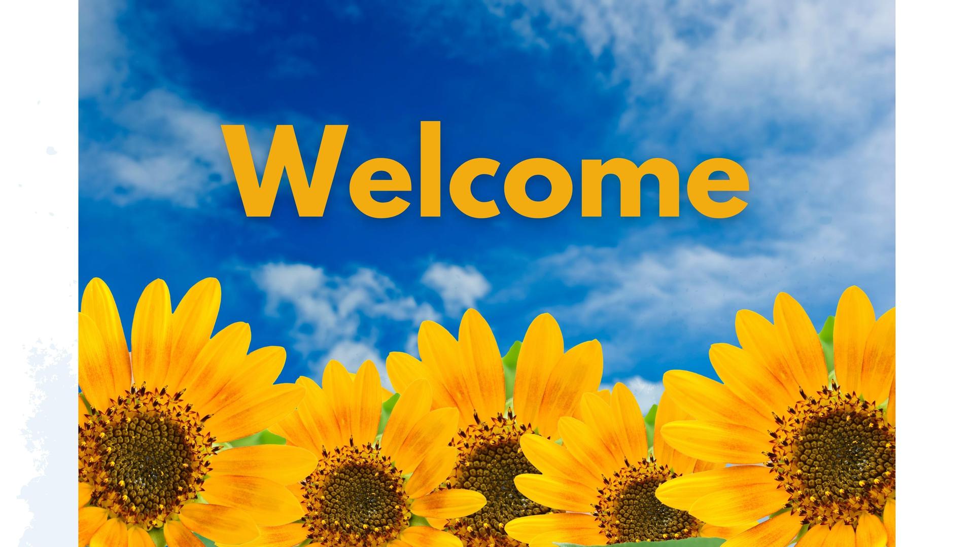 Welcome with Sunflowers