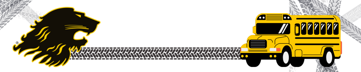 Red Lion log and bus graphic