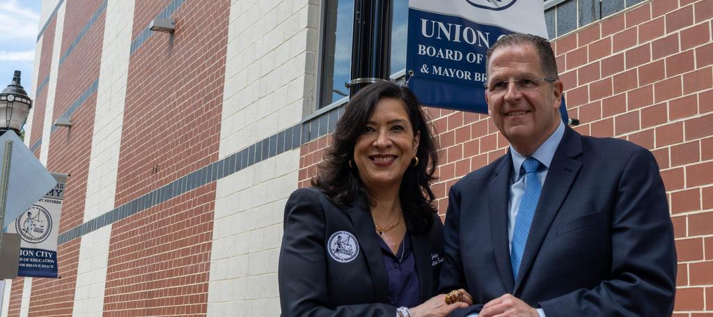 Esther Salas and Mayor Brian Stack