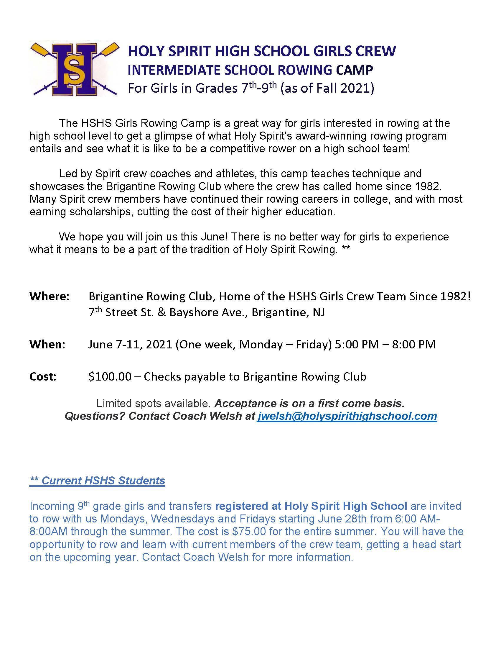 Holy Spirit Girls Crew Girls Crew Holy Spirit High School