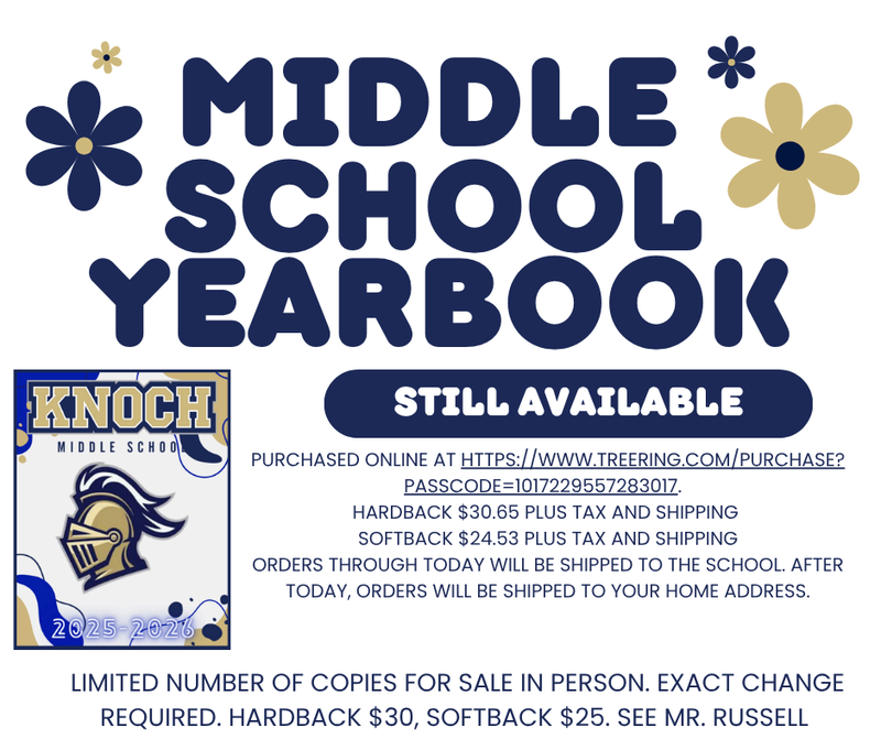 yearbook flyer with photo of front of yearbook