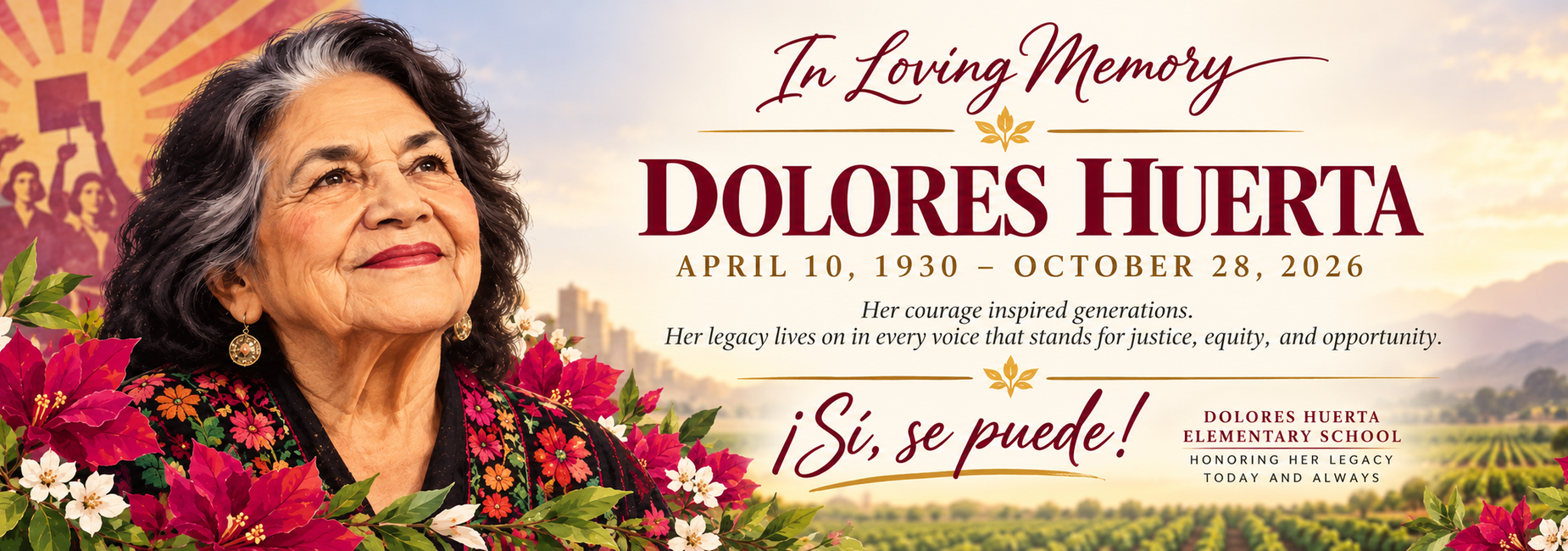 In loving memory of Dolores Huerta