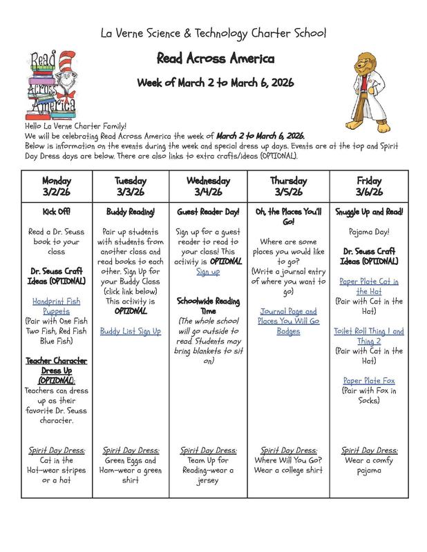 Read Across America, March 2-6, 2026
