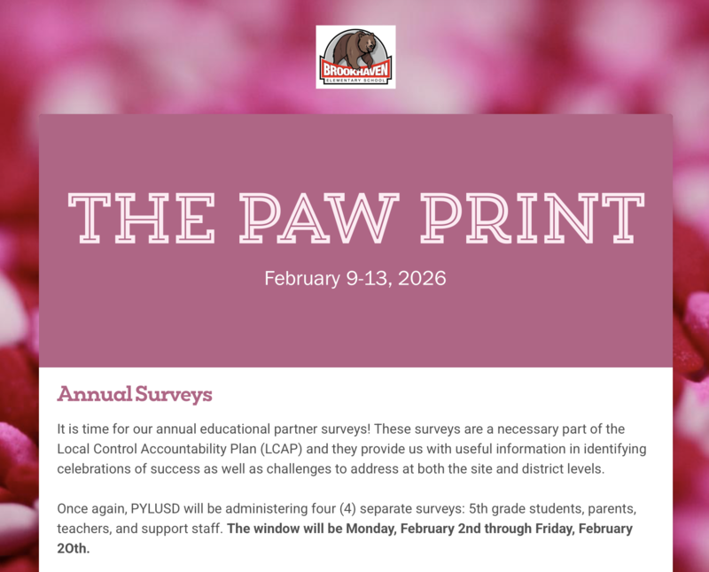The Paw Print: Week of February 9th