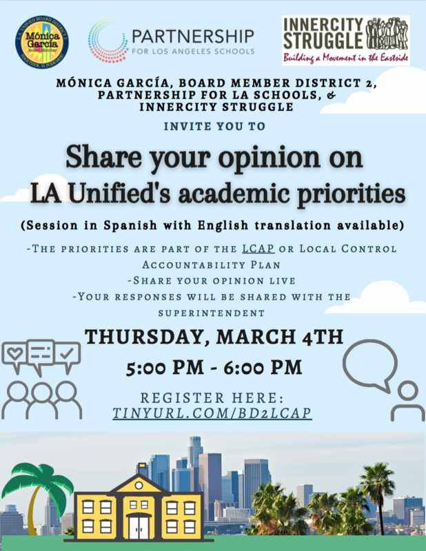 Share your opinion on LA Unified\'s academic priorities