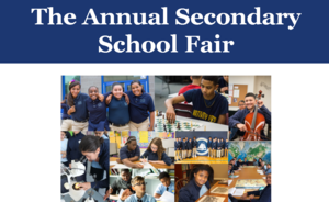 The Annual Secondary Schools Fair is set for September 30, 2025, from 5:30 - 7:30 pm