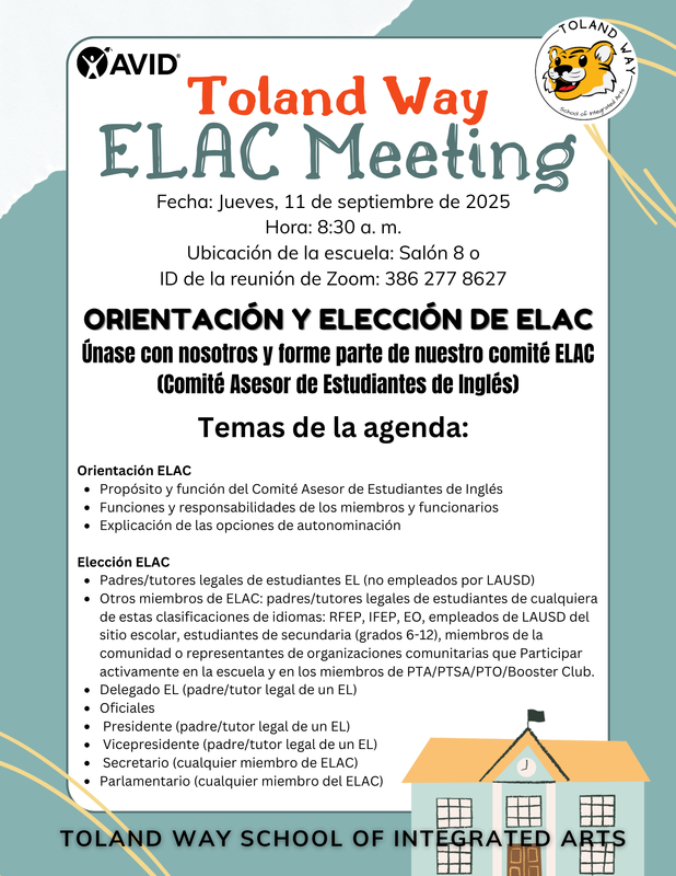 ELAC Orientation and Elections