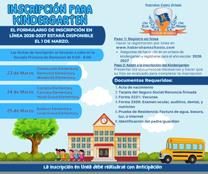 Kinder Registration Form Spanish