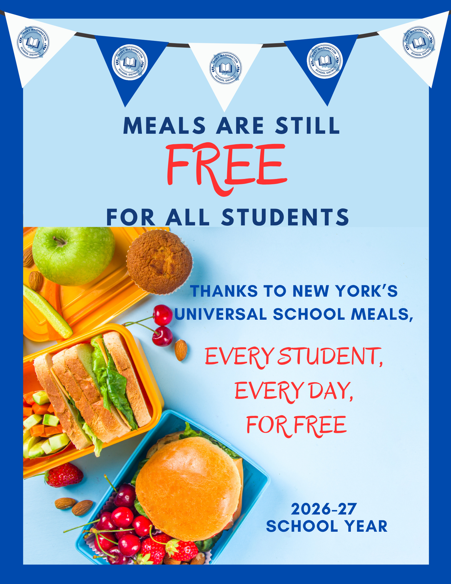 free meals flyer english
