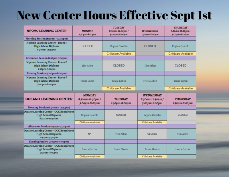 Learning Center Hours