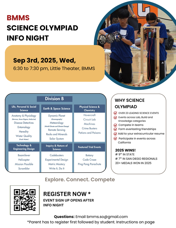 Science Olympiad Info Meeting 9/3