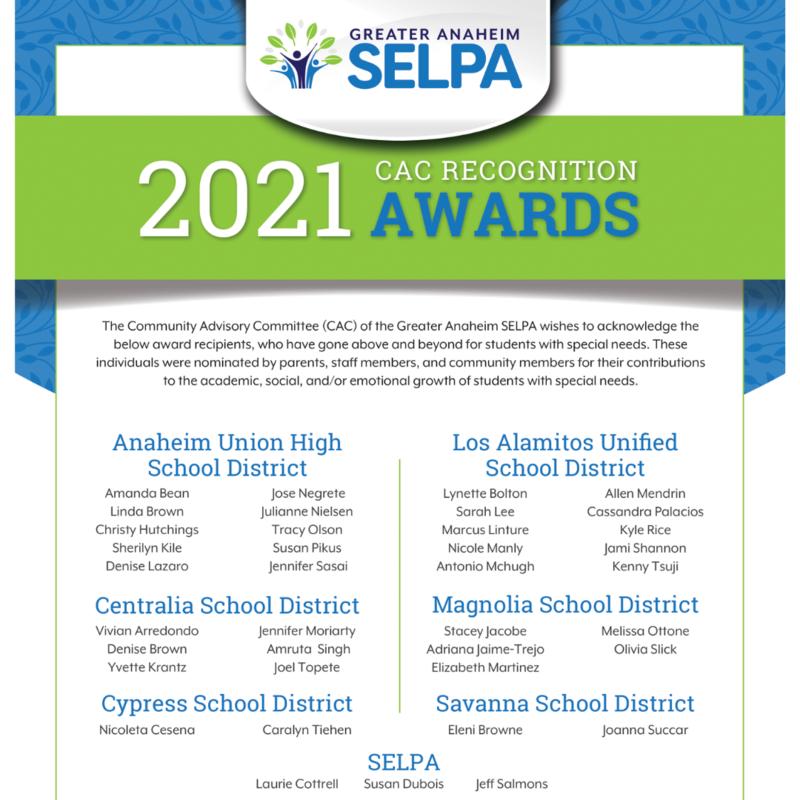 SELPA Recognition