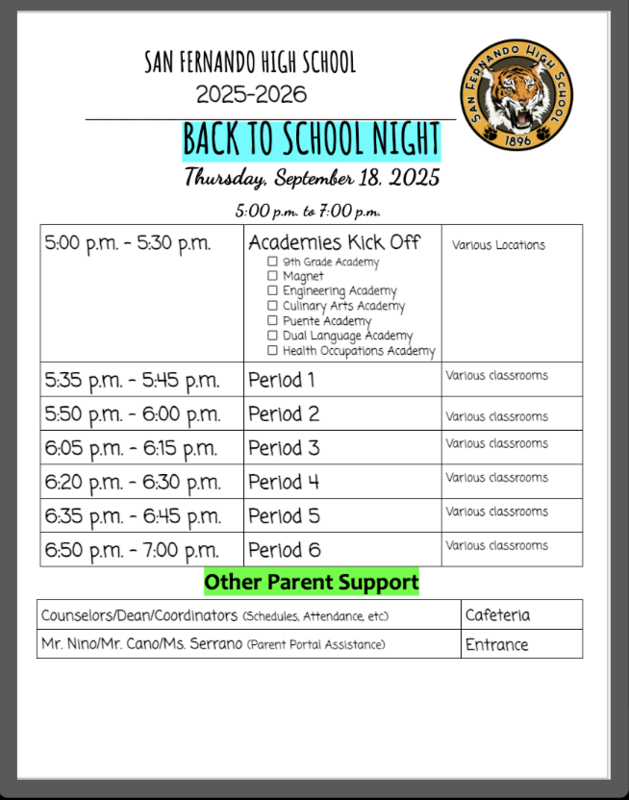 Schedule