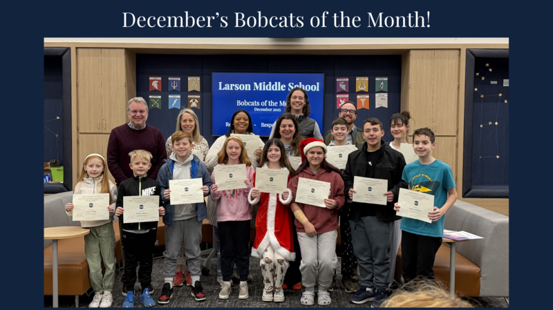 Photo of student and staff Bobcats of the Month