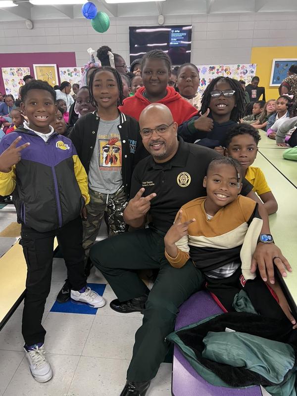 Pike County Sheriff’s Chief Deputy Damian Gatlin visited Summit Elementary School as part of Red Ribbon Week
