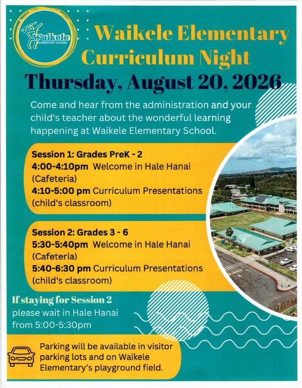 Curriculum Night 08202026 flyer