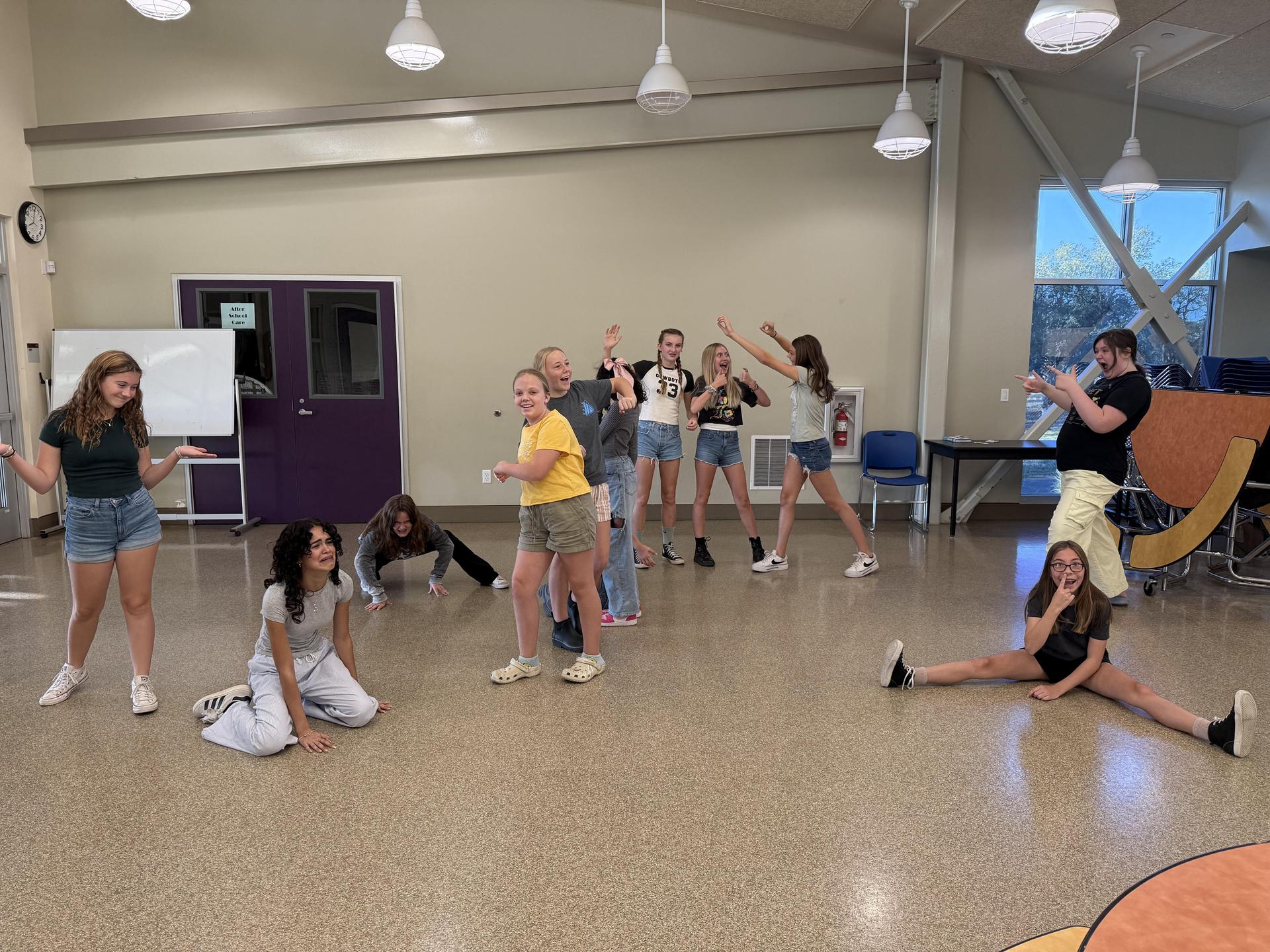 photos of choir and drama students