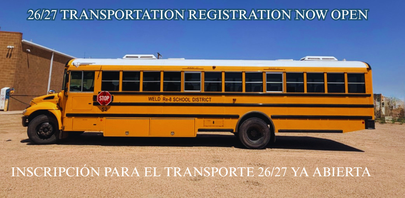 Yellow school bus displaying transportation registration information.