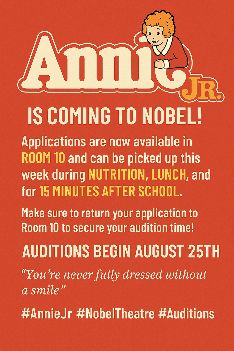 Annie Jr. - Auditions Begin August 25th
